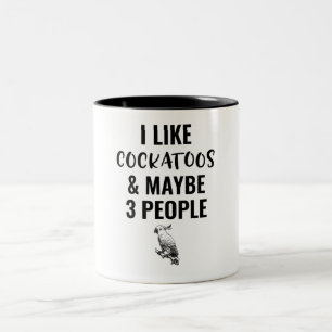 Ich mag Kakteen und vielleicht 3 Leute Zweifarbige Tasse