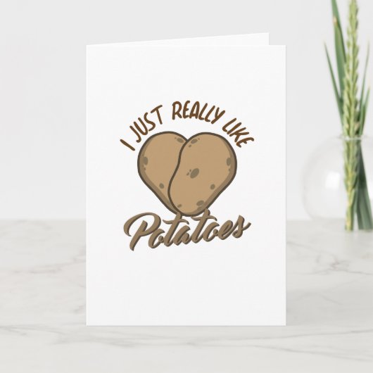 Ich mag Kartoffeln einfach nur Karte (Vorderseite)
