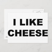 Ich mag Käse Postkarte (Vorne/Hinten)