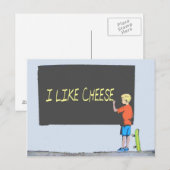 Ich mag Käse Postkarte (Vorne/Hinten)