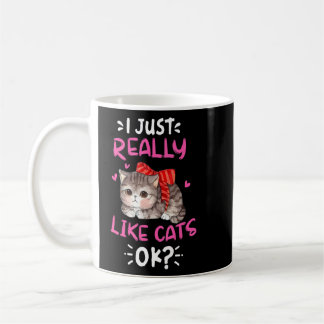 Ich mag Katzen einfach Niedliche Katze. Kaffeetasse