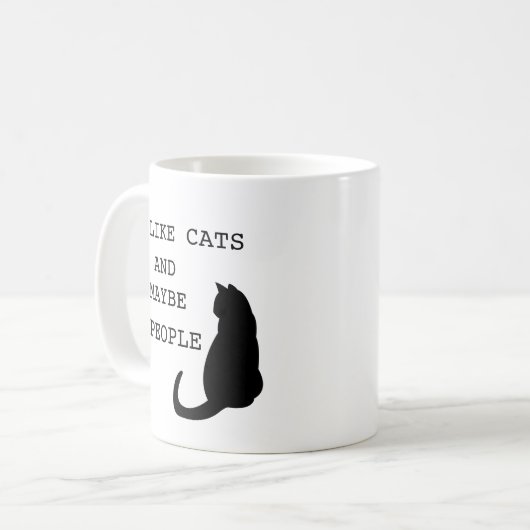 Ich mag Katzen ⎢ Funny Mug Kaffeetasse (Vorderseite Links)