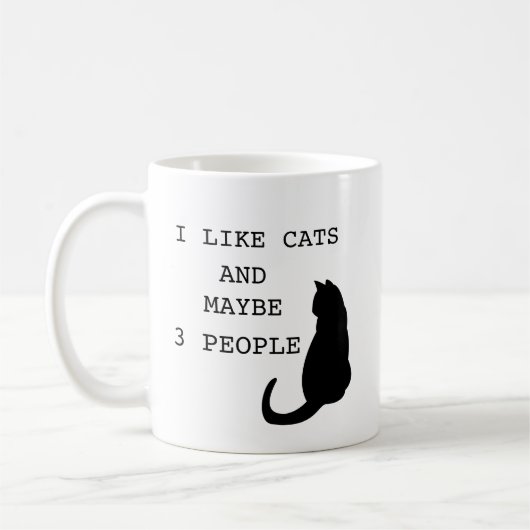 Ich mag Katzen ⎢ Funny Mug Kaffeetasse (Links)
