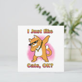 Ich mag Katzen, ok, Dabbing Katze (Stehend Vorderseite)