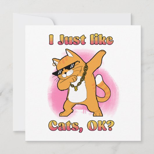 Ich mag Katzen, ok, Dabbing Katze (Vorderseite)