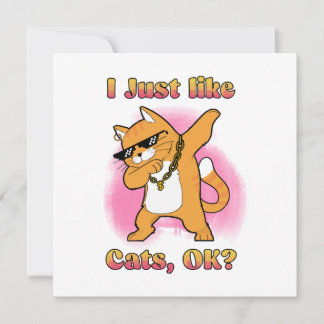 Ich mag Katzen, ok, Dabbing Katze Einladung