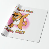 Ich mag Katzen, ok, Dabbing Katze Geschenkpapier (Ungerollt)