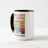 Ich mag Katzen und Kaffee Tasse (Vorderseite Links)
