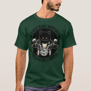 Ich mag Katzen und Motorräder Personalisiert T-Shirt