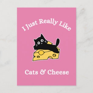 Ich mag Katzenjammer und Käse-Weiß Postkarte