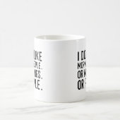 Ich mag keine Morgenmenschen, lustig Kaffeetasse (Mittel)