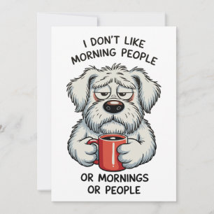 Ich mag keine Morgenmenschen Sarkastischer Kaffee  Einladung