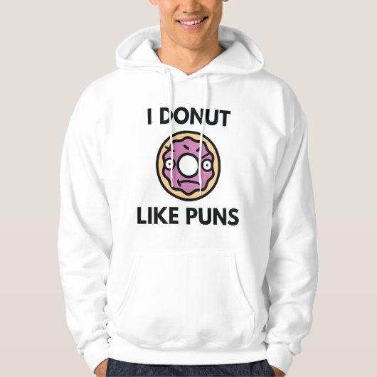 Ich mag keine Puns Hoodie (Vorderseite)