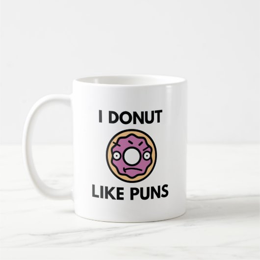 Ich mag keine Puns Kaffeetasse (Links)