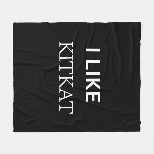 Ich mag Kitkat Fleecedecke (Vorderseite (Horizontal))