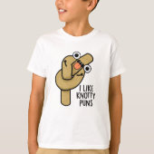 Ich mag Knotty Puns Funny Rope Puff T-Shirt (Vorderseite)