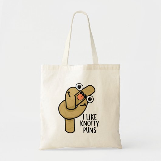Ich mag Knotty Puns Funny Rope Puff Tragetasche (Vorne)