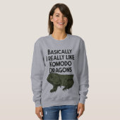 Ich mag Komodo Dragons Junge, der Komodo mag Sweatshirt (Vorne ganz)