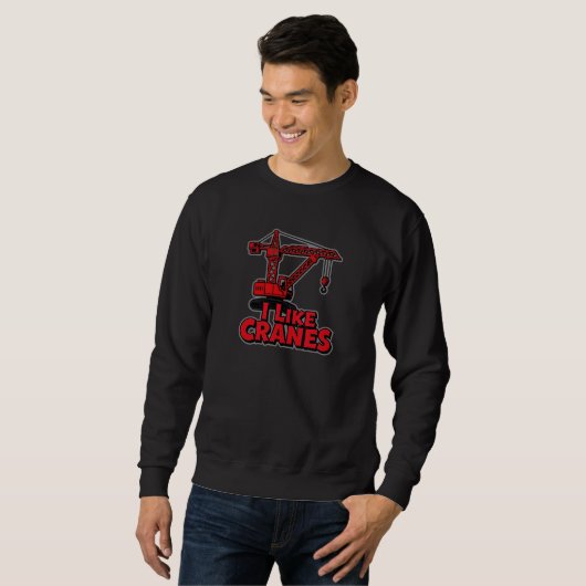 Ich mag Krane Sweatshirt (Vorne ganz)
