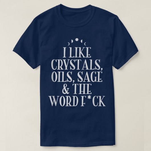 Ich mag Kristallwaren, Öle, SageWicca-Heide-Hexere T-Shirt (Design vorne)