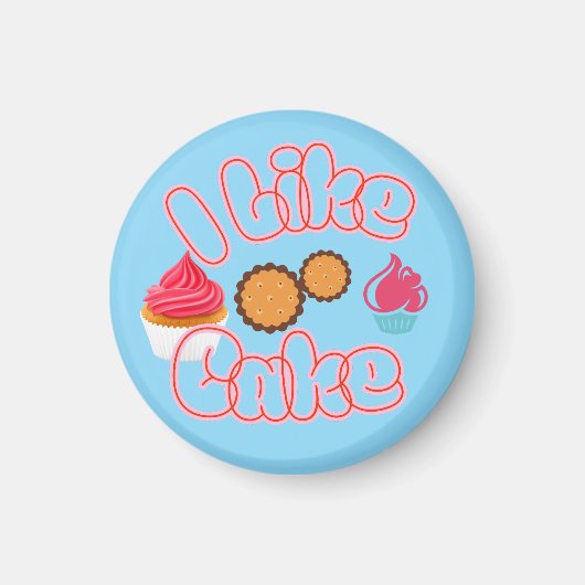 Ich mag Kuchen Magnet (Vorne)