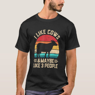 Ich mag Kuh und mag 3 Leute Tier T-Shirt