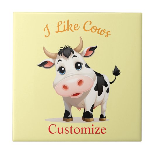 Ich mag Kühe Art Thunder_Cove Fliese (Vorderseite)