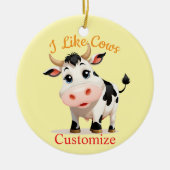 Ich mag Kühe Art Thunder_Cove Keramik Ornament (Vorne)