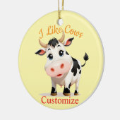 Ich mag Kühe Art Thunder_Cove Keramik Ornament (Links)