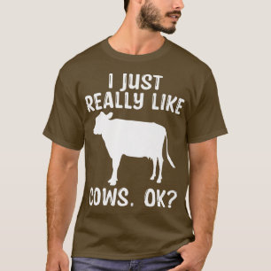 Ich mag Kühe einfach nur gut Funny Bauer Animal Fa T-Shirt