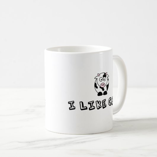 Ich mag Kühe Kaffeetasse (VorderseiteRechts)