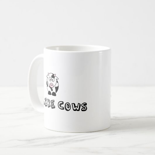 Ich mag Kühe Kaffeetasse (Vorderseite Links)