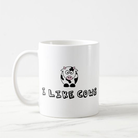 Ich mag Kühe Kaffeetasse (Links)