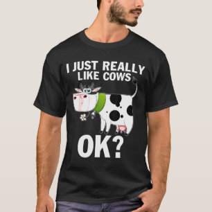 Ich mag Kühe sehr gerne, wie komische Kuhzucht T-Shirt