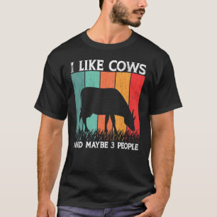Ich mag Kühe Süße Kuh Tier Grafik T-Shirt