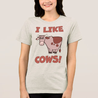 Ich mag Kühe! Tri-Blend Shirt