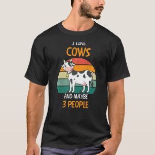 Ich mag Kühe und vielleicht 3 Leute 2 T-Shirt