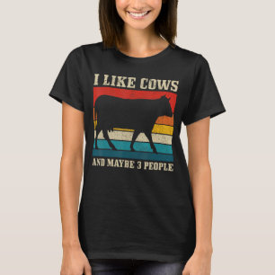 Ich mag Kühe und vielleicht 3 Leute, die Farmen zü T-Shirt