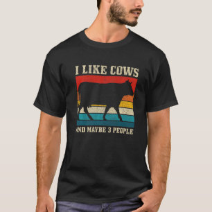 Ich mag Kühe und vielleicht 3 Leute, die Farmen zü T-Shirt