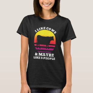 Ich mag Kühe und vielleicht mögen 3 Leute Farm Far T-Shirt
