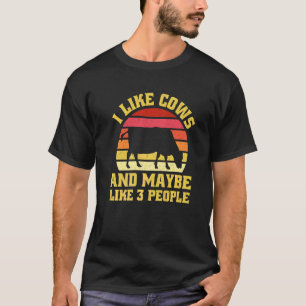 Ich mag Kühe und vielleicht mögen 3 Leute Geflügel T-Shirt