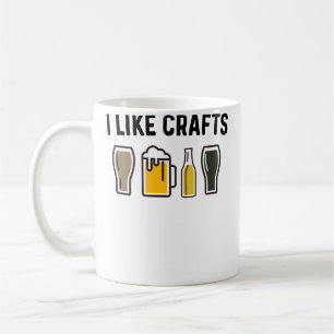 Ich mag Kunsthandwerk Craft Beer Kaffeetasse