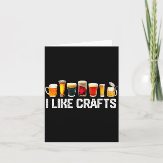 Ich mag Kunsthandwerk Craft Bier Microbrew Hops Lu Karte (Vorderseite)