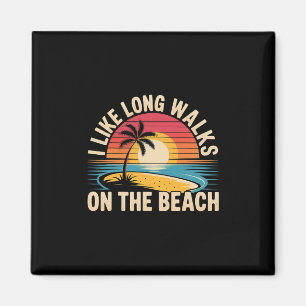 Ich mag lange Spaziergänge am Strand im Sommer Tou Magnet