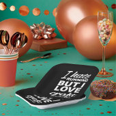 Ich mag laufen, aber ich Liebe Biere Pappteller