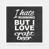 Ich mag laufen, aber ich Liebe Biere Serviette (Vorderseite)