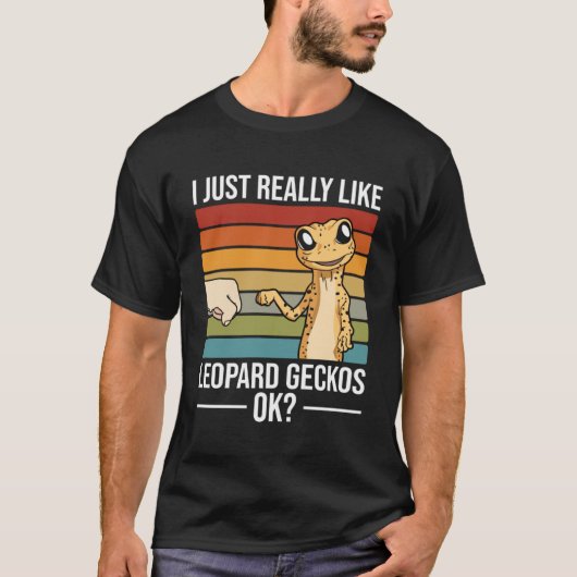 Ich mag Leopard Geckos Leopard Gecko wirklich T-Shirt (Vorderseite)