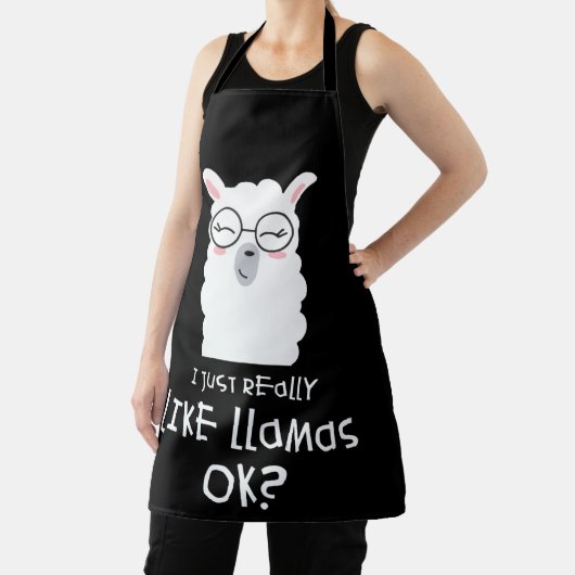Ich mag Llama wirklich, okay Llama Alpaca Lover Schürze (InSitu)