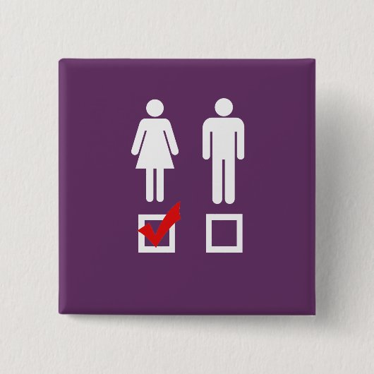 Ich mag Mädchen Button (Vorderseite)