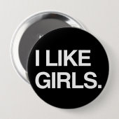 ICH MAG MÄDCHEN BUTTON (Vorne & Hinten)